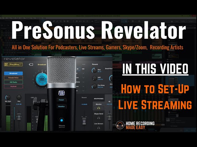 PreSonus Revelator USB Mic - LIVE Stream Using OBS
