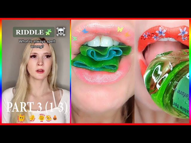 👄 ASMR Satisfying Eating 👄 @briannaguidryy || POV if you get a riddle (PART 3)