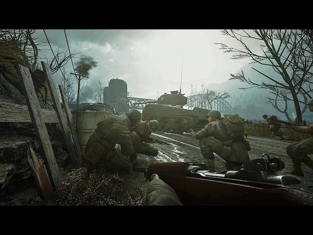 Crossing The Rhine (Remagen Bridge) | Call Of Duty WWII (2017) | Realism | RTX 3080 | 4K Ultra