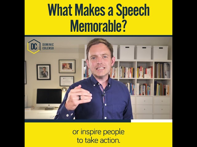 What makes a speech memorable