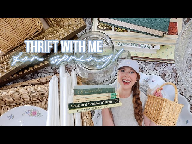 COTTAGE STYLE GOODWILL THRIFT WITH ME + HAUL | THRIFTING FOR SPRING DECOR 2024 🌷