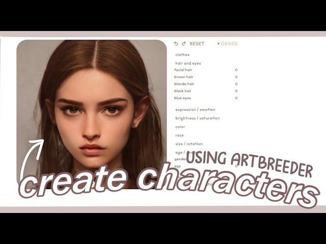 how to CREATE + DESIGN BOOK CHARACTERS on ArtBreeder  | TUTORIAL (for free) step by step guide ✍️