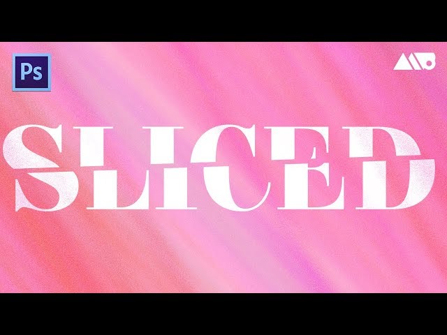 How to Create Sliced Text in Adobe Photoshop Tutorial