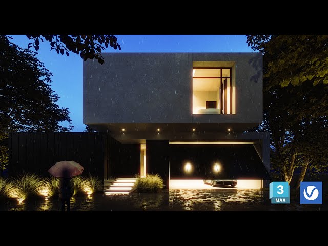3D Exterior - Explained From Start to Finish, Step by Step | V-Ray Render