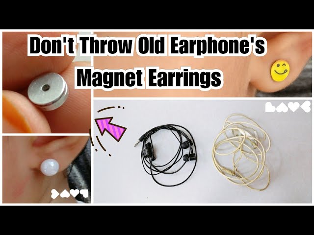 How To Make Magnet Earrings Out Of Waste | Piercing not require | Best out of waste