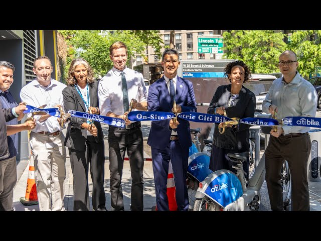 LIVE: NYC DOT Unveil NYC’s First Electrified Citi Bike Charging Stations