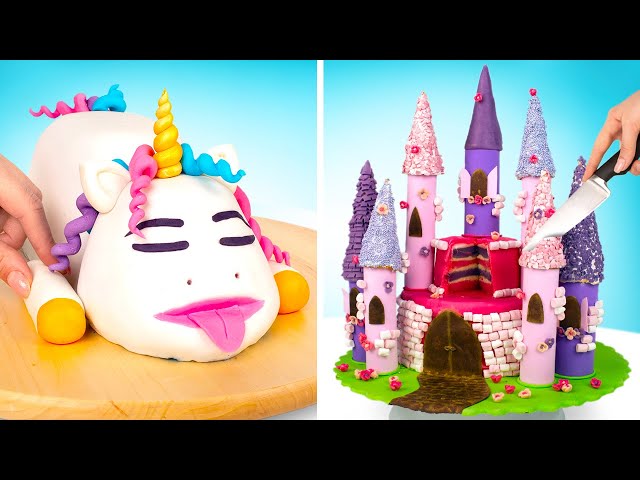 Adorable And Sweet DIY Cakes || How To Make Unicorn And Princess Castle Cakes