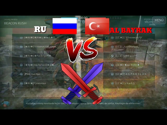 War Robots[WR]Clan Battles-AL BAYRAK VS RU