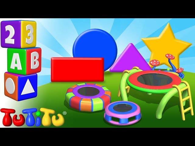 🟢🟦Fun Toddler Shapes Learning with TuTiTu Trampoline toy 🔶🟨TuTiTu Preschool and songs🎵