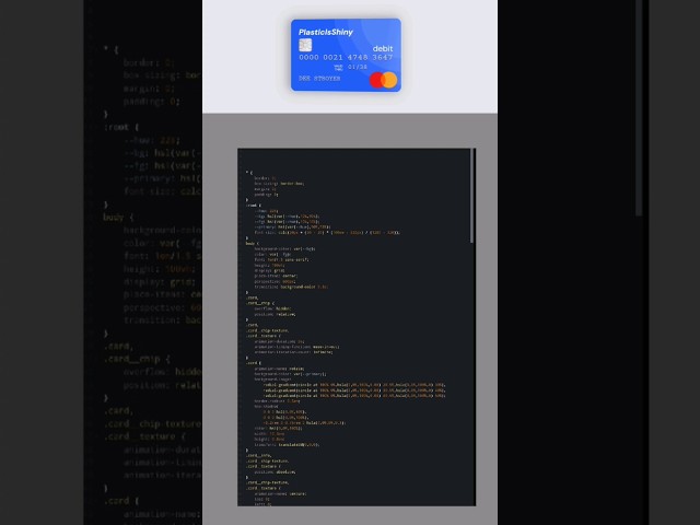 Debit card project html css js | how to create debit and credit card using react js html css and js