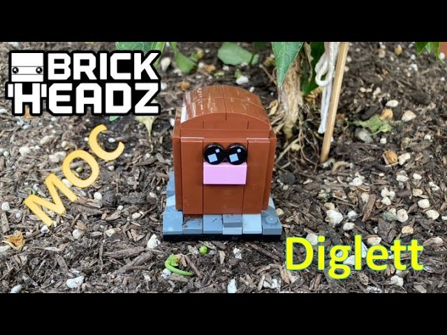 How To Build A LEGO Pokemon Diglett BrickHeadz MOC