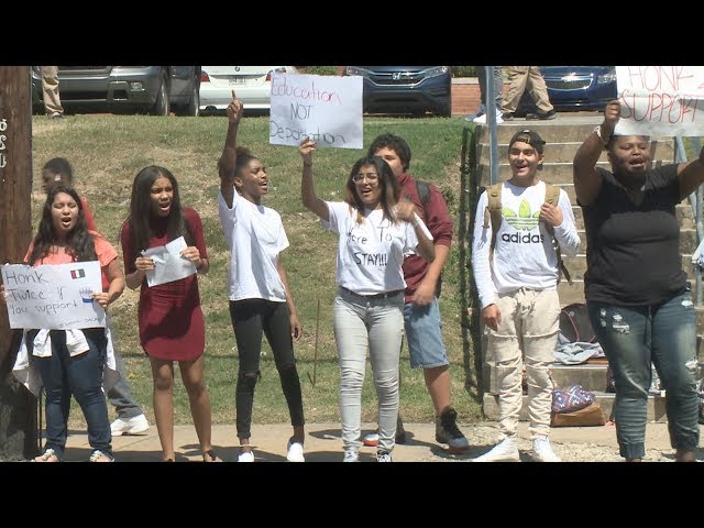 High school students protest Trump's decision to end DACA program