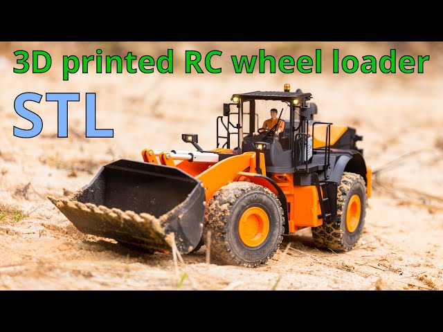 3D printed RC wheel loader HITACHI ZW370-6 (1/14)