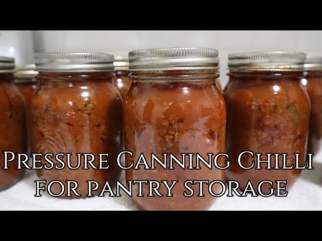 Pressure Canning Chili for Pantry Storage