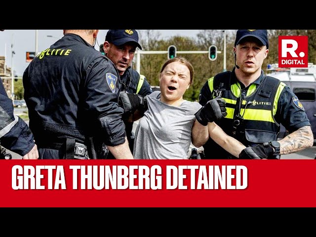 Climate Activist Greta Thunberg Detained By Police At Protest In The Hague