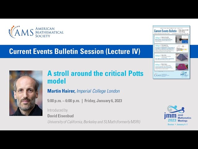 Martin Hairer "A Stroll Around the Critical Potts Model"