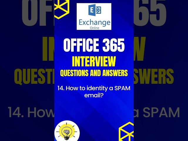 How to identify a Spam email , Office 365 Interview questions and answers #shorts #interview