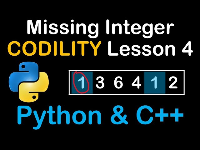 Missing Positive Integer in array | Python and C++ | Codility Solutions Lesson 4