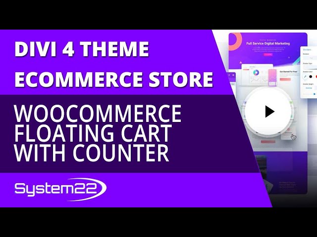 Divi 4 Ecommerce Add A Woocommerce Floating Cart Icon With Counter
