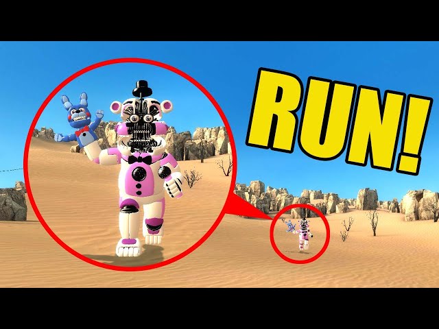 IF YOU SEE THIS FNAF FUNTIME FREDDY IN THE DUNES, RUN! FUN AND MADNESS IN Garry`s Mod