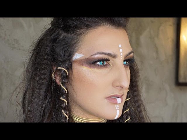 Brittany Layne: Tribal Warrior Halloween Makeup Tutorial