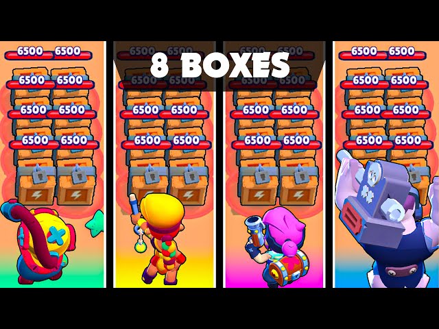The BEST attack to broke 8 BOXES | With and Without SUPER | Brawl Stars