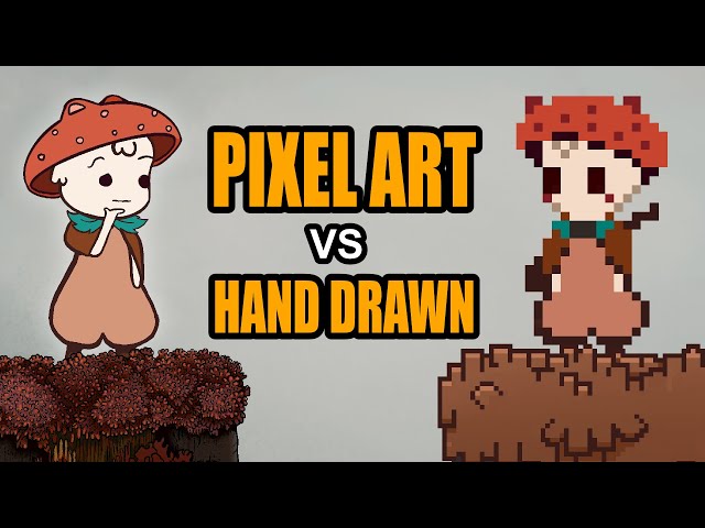 Hand drawn is easier than pixel art | HD graphics vs low-bit vs Hi-bit