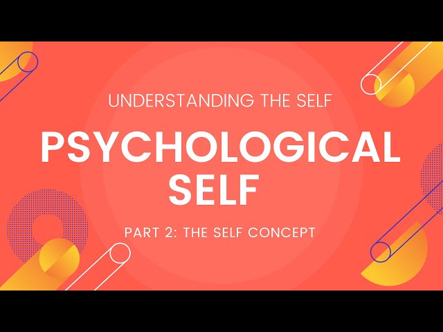 Psychological Self Part  2 (The Self Concept) - Understand the Self