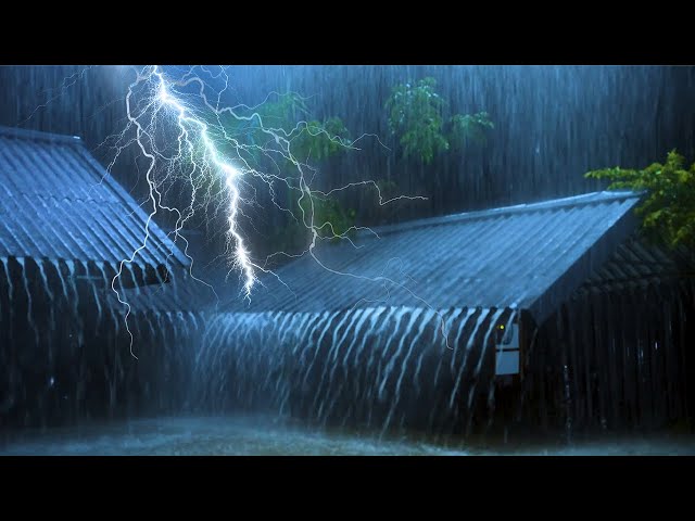 Heavy Rain on a Tin Roof for Sleeping Sleep Well with Rain Sounds & Thunder at Night | Sounds ASMR