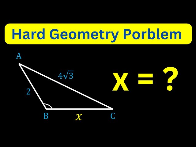 Can you calculate the length x=? | Geometry Math Olympiad | #maths
