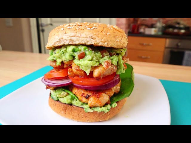 Burger Lunch Special: CHICKEN AVOCADO SANDWICH BURGER Is All Excellent On A Lunch day | Healthy Meal