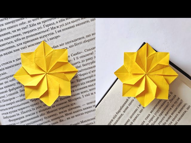Origami FLOWER BOOKMARK by Michie Takayama | How to make a paper bookmarks