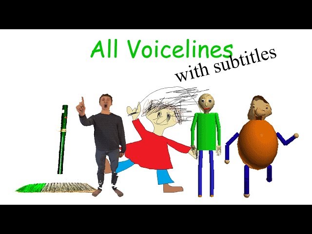 All Voicelines with Subtitles | Baldi's Basics in Education and Learning (v1.2)