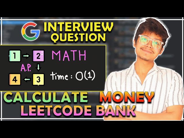 1716. Calculate Money in Leetcode Bank | Time - O(1) | Math | Arithmetic Progression