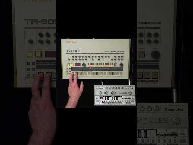 Ice-T 'Squeeze The Trigger' on the Roland TR909 & TB303 #shorts #303