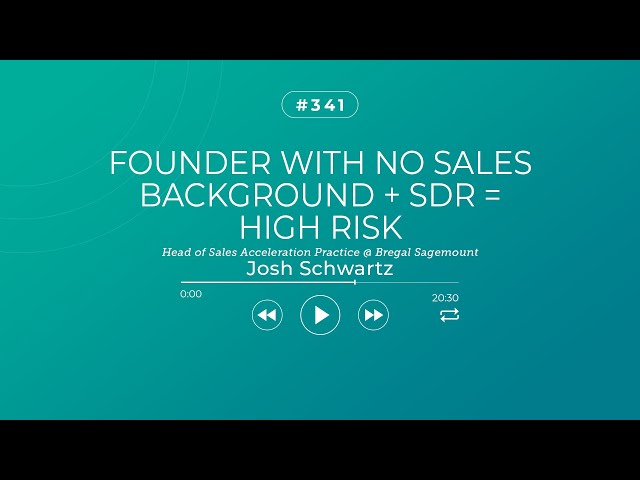 Founder with no Sales Background + SDR = High Risk