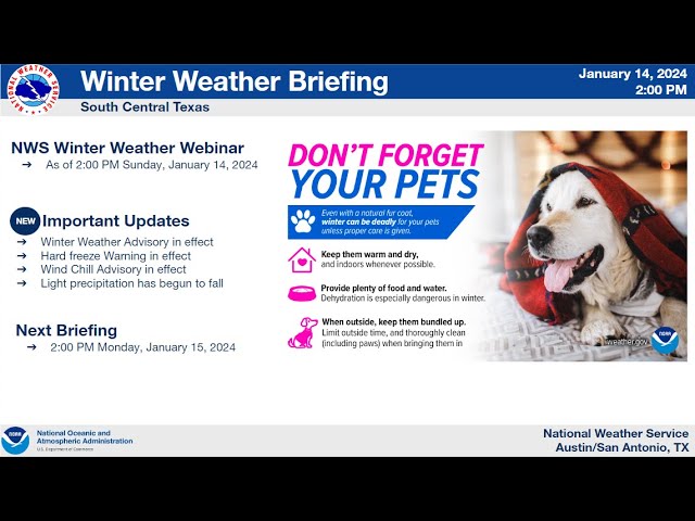 NWS Austin San Antonio Winter Weather Briefing January 14, 2024