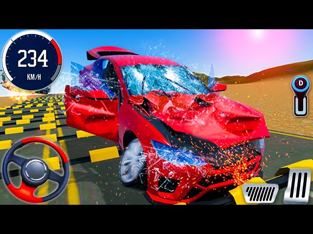 Real Mega Car Crash Driving 3D - Extreme Car Beam Jump Demolition Derby - Android GamePlay #3
