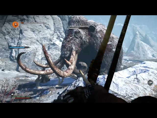 FarCry Primal | Hunting Bloodtusk Mammoth [4K]