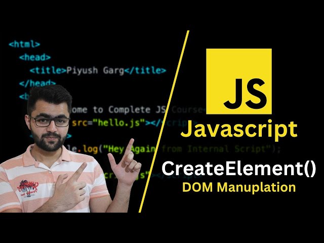Create Elements dynamically in Javascript - DOM Manipulation Tutorial