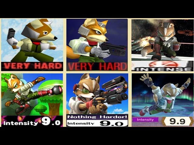 All Super Smash Bros. Classic Modes (64 to Ultimate) with Fox (Hardest Difficulty)