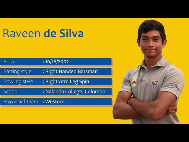 Get to Know | Raveen De Silva | Sri Lanka U19 Vice Captain