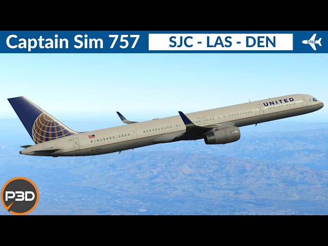 [P3D v5.3] Captain Sim 757-300 United Airlines| San José to Las Vegas to Denver| VATSIM Livestream