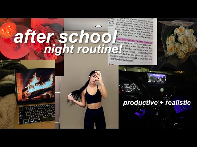 my after school night routine! productive + realistic