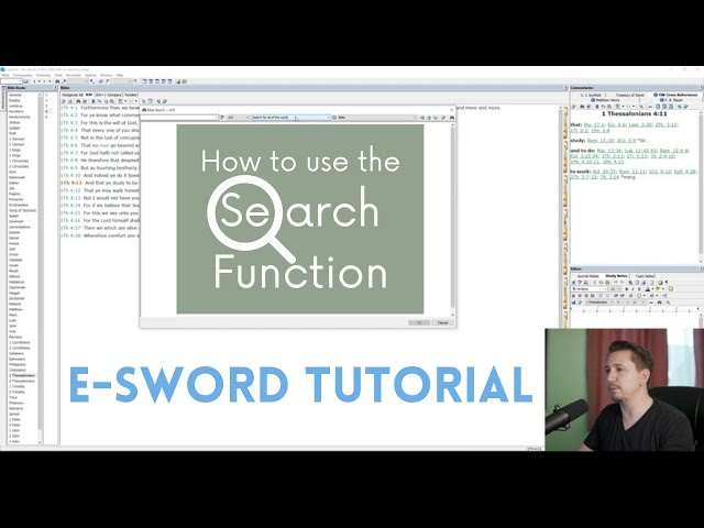 e-Sword Tutorial: How to Use the Search Function