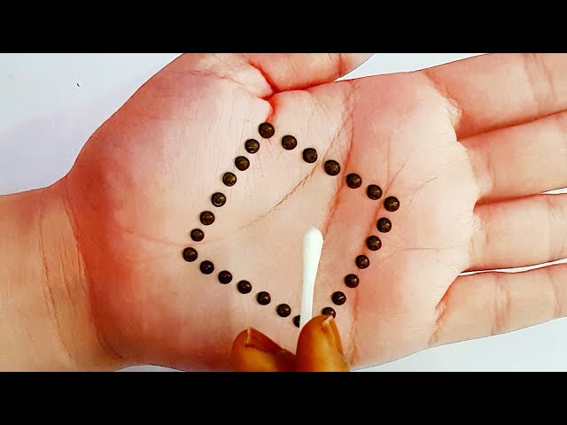 2-Mints Dot Mehndi Design with Earbud | Earbuds Mehndi Trick for beginners | Easy Stylish Henna Art