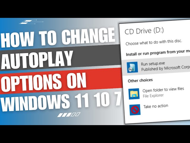How to change autoplay options for removable drives on windows 11 10