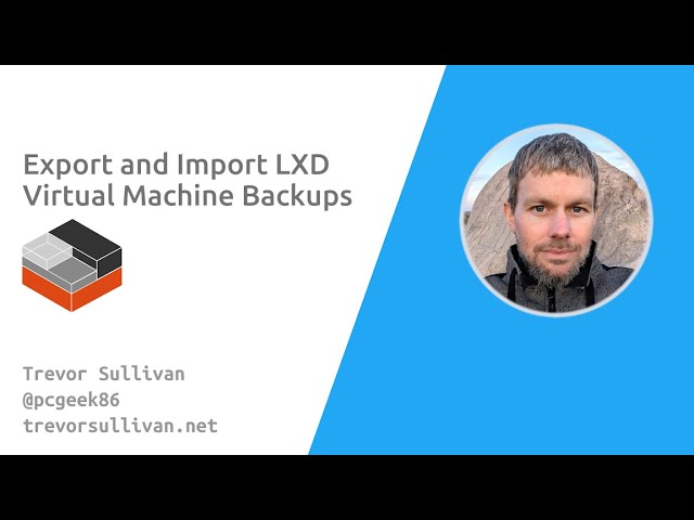 Export and Import LXD Linux Virtual Machine Backups