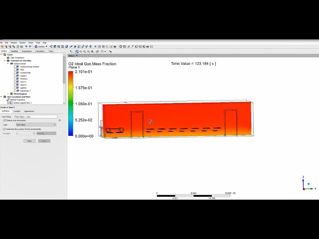 Ansys CFD Room Ventilation Part 5: Oxygen Concentration