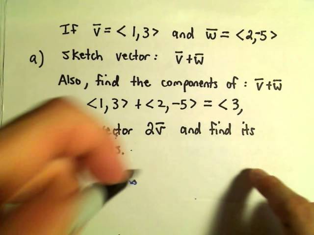Vector Addition and Scalar Multiplication, Example 2